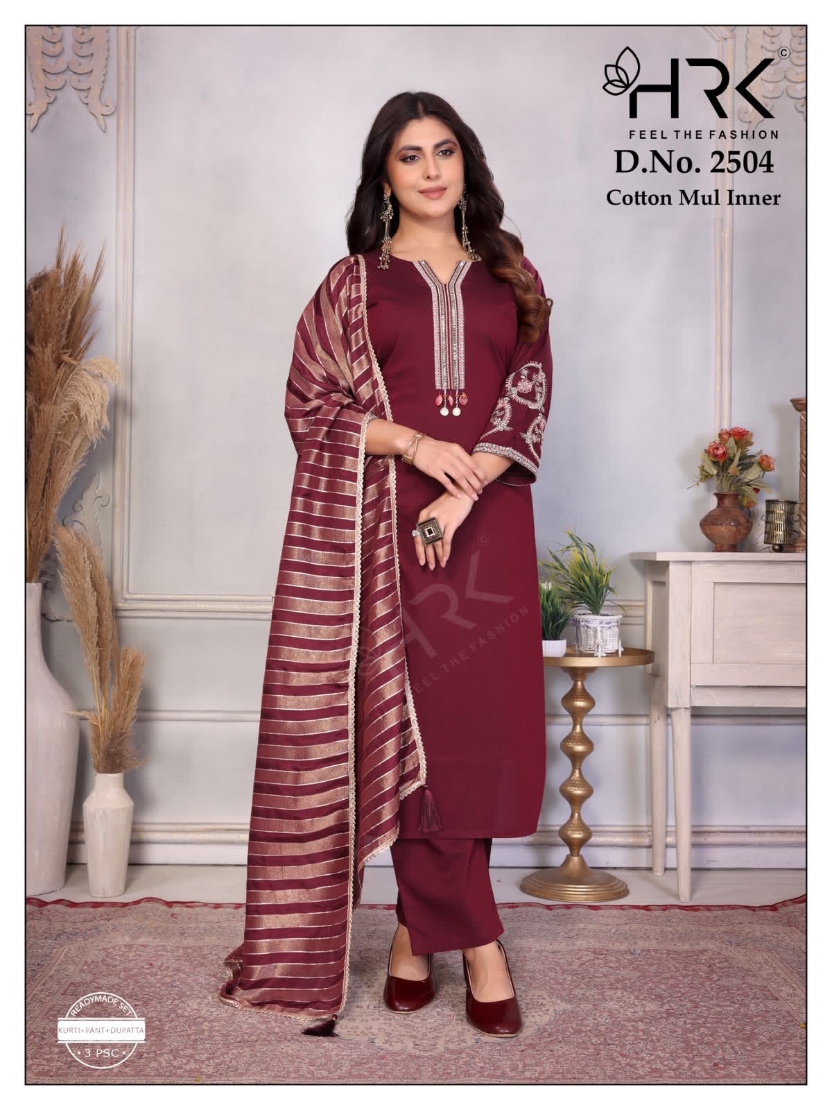 Design 2504 Hrk Gravity Silk Readymade Pant Style Suits Manufacturer