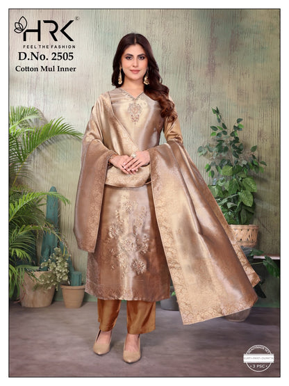 Design 2505 Hrk Giraffe Jacquard Readymade Pant Style Suits Wholesale Price