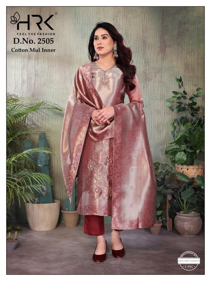 Design 2505 Hrk Giraffe Jacquard Readymade Pant Style Suits Wholesale Price