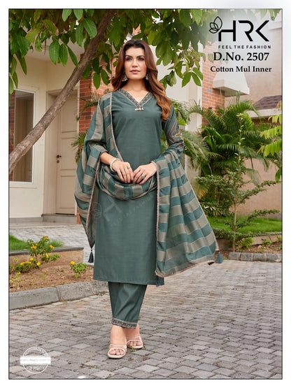 Design 2507 Hrk Khadi Silk Readymade Pant Style Suits Manufacturer India