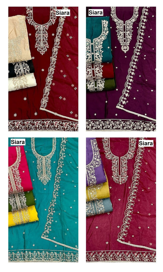 Design 2509 Siara Organza Salwar Suits Wholesale