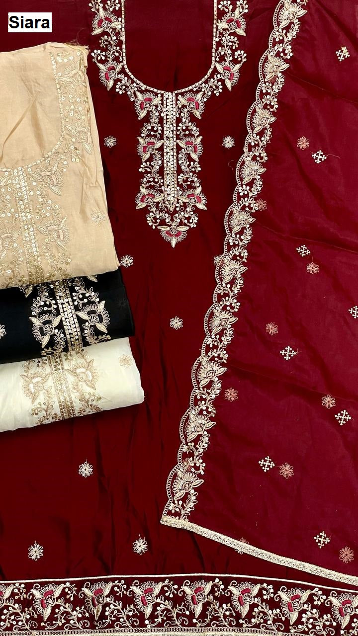 Design 2509 Siara Organza Salwar Suits Wholesale