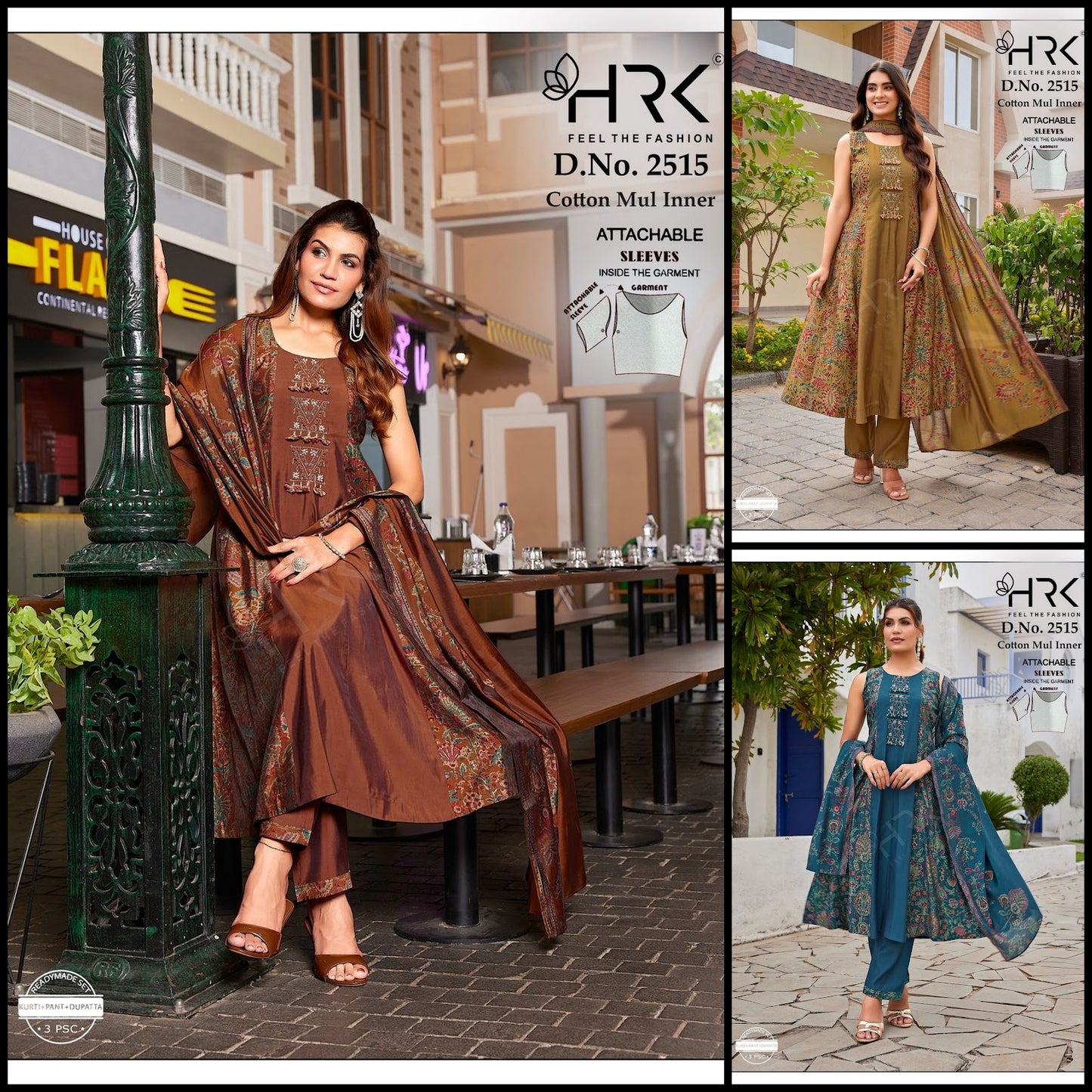 Design 2515 Hand Work Hrk Soft Modal Readymade Anarkali Suits Manufacturer Ahmedabad