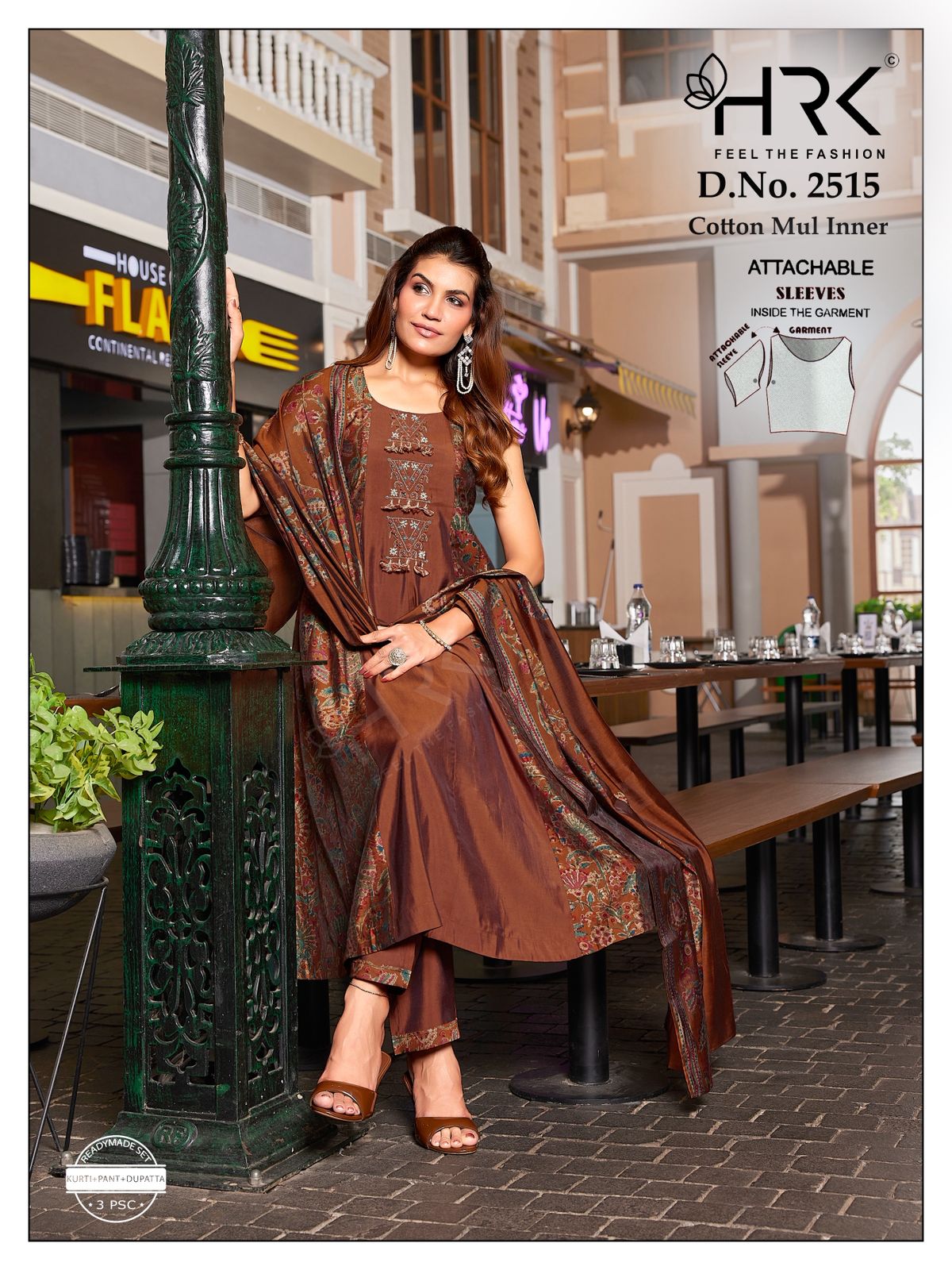 Design 2515 Hand Work Hrk Soft Modal Readymade Anarkali Suits Manufacturer Ahmedabad