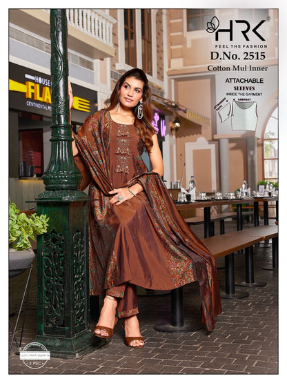 Design 2515 Hand Work Hrk Soft Modal Readymade Anarkali Suits Manufacturer Ahmedabad