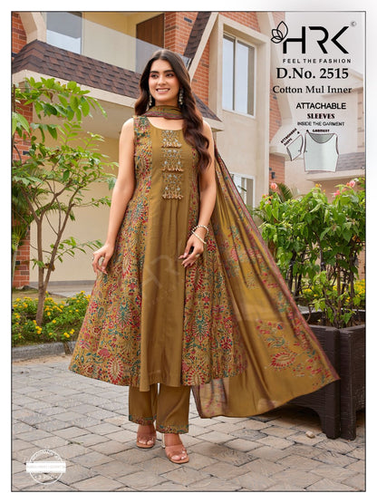 Design 2515 Hand Work Hrk Soft Modal Readymade Anarkali Suits Manufacturer Ahmedabad