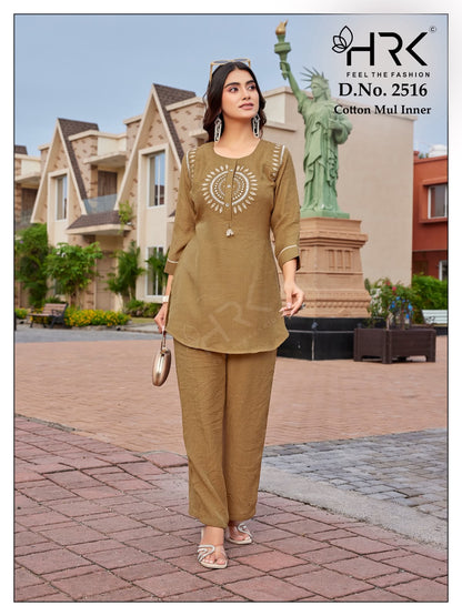 Design 2516 Hrk Slub Silk Co Ord Set Wholesale Price