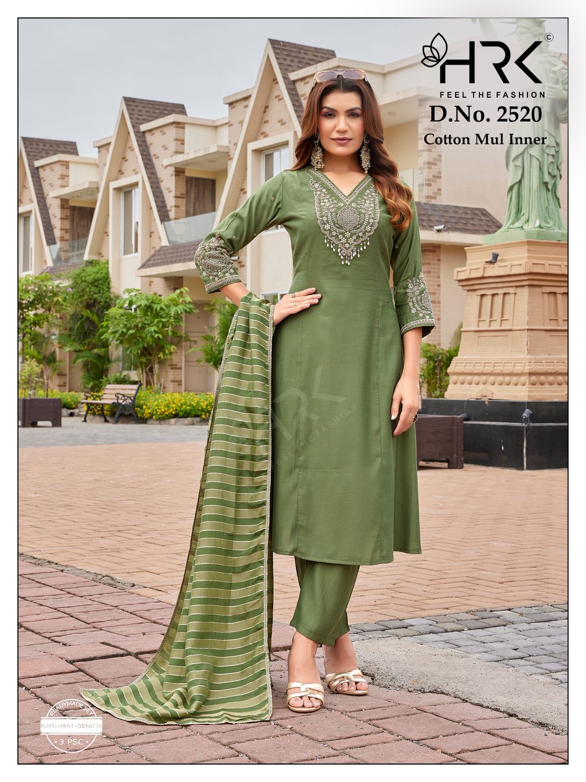 Design 2520 A-Line Style Hrk Pv Silk Readymade Pant Style Suits Supplier Ahmedabad