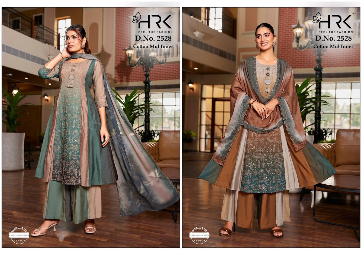 Design 2528 Anarkali Style Hrk Pv Readymade Plazzo Style Suits Exporter India