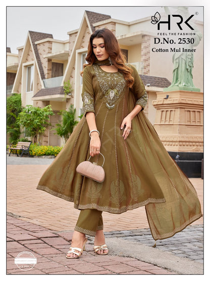 Design 2530 Hrk Two Tone Readymade Anarkali Suits Wholesaler India