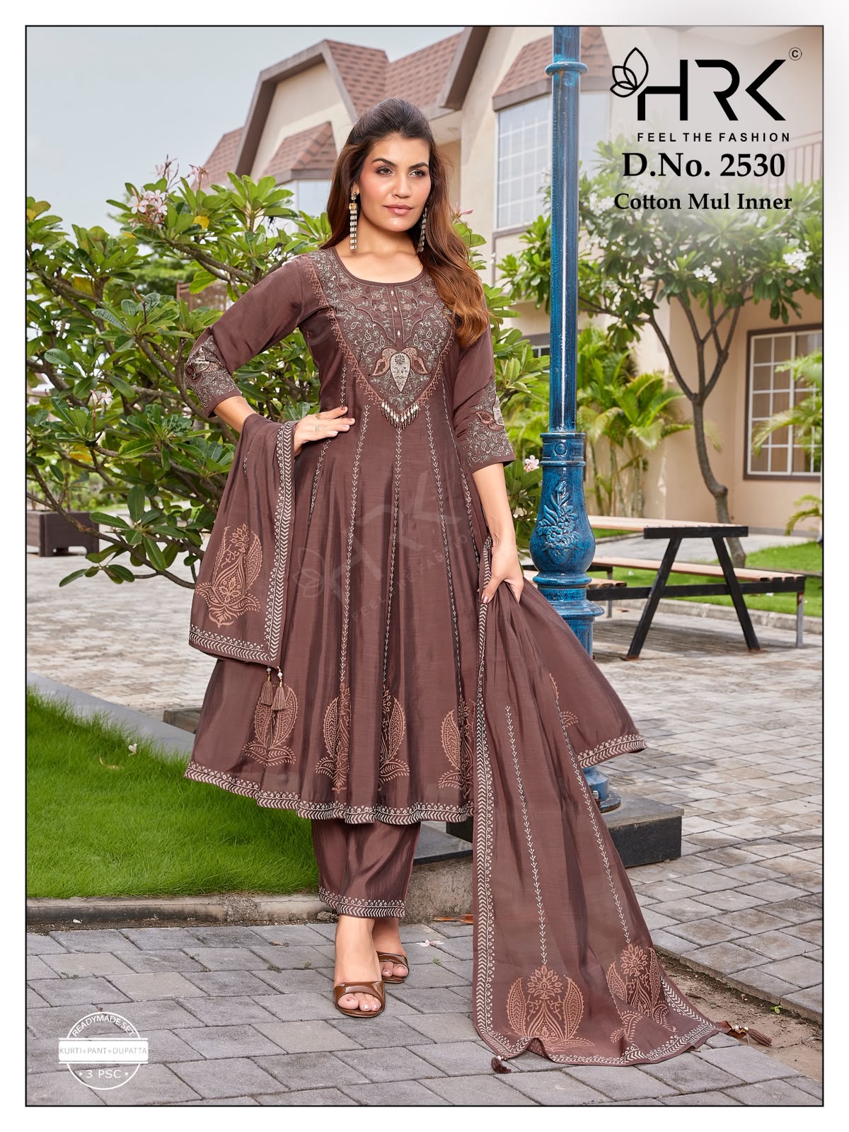 Design 2530 Hrk Two Tone Readymade Anarkali Suits Wholesaler India