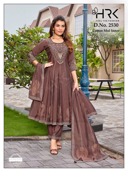 Design 2530 Hrk Two Tone Readymade Anarkali Suits Wholesaler India