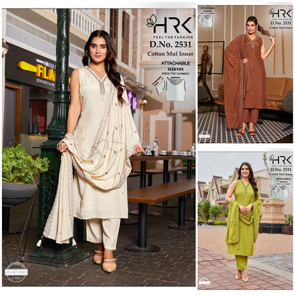 Design 2531 Hrk Muslin Readymade Pant Style Suits Wholesaler Ahmedabad