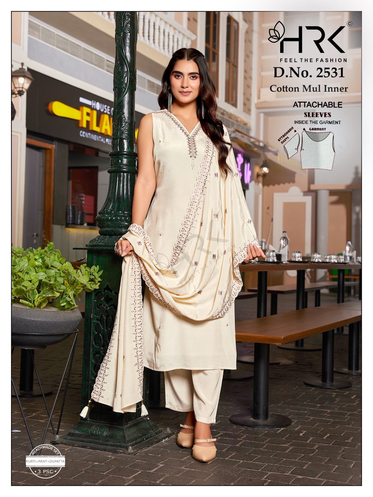Design 2531 Hrk Muslin Readymade Pant Style Suits Wholesaler Ahmedabad