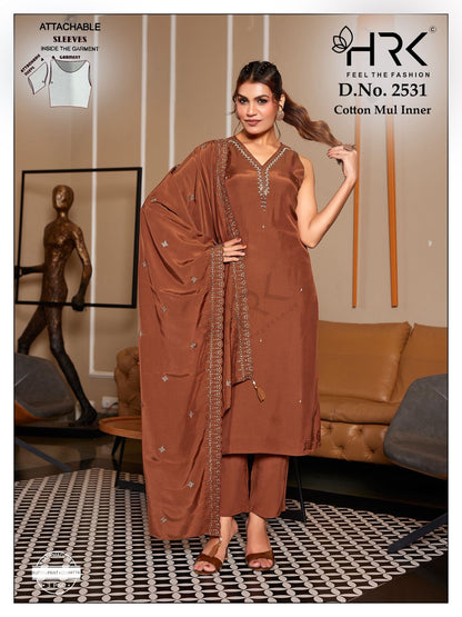 Design 2531 Hrk Muslin Readymade Pant Style Suits Wholesaler Ahmedabad