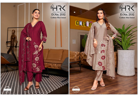 Design 2532 Hrk Modal Slub Readymade Pant Style Suits Wholesaler Ahmedabad