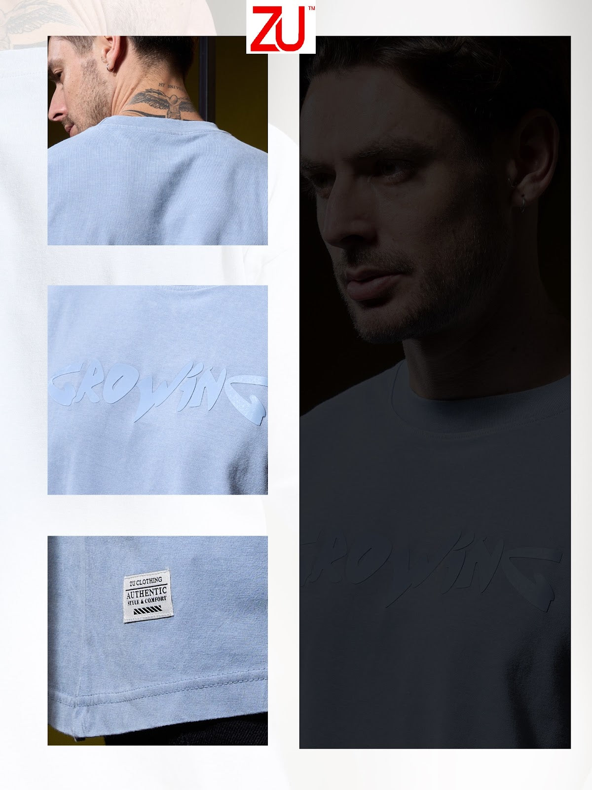 Design 258 Zu Clothing Cotton Mens Tshirts Wholesale