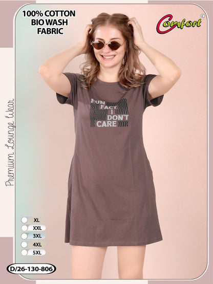 Design 26-130 Comfort Cotton Biowashed Women Long Tshirt Supplier Ahmedabad