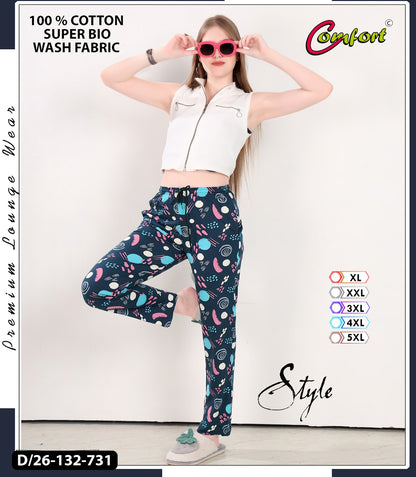 Design 26-132 Comfort Cotton Women Night Lower Manufacturer Ahmedabad