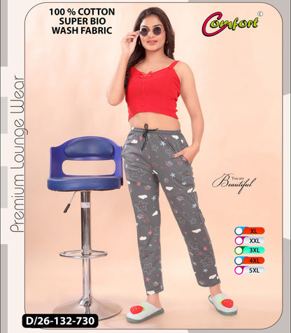 Design 26-132 Comfort Cotton Women Night Lower Manufacturer Ahmedabad
