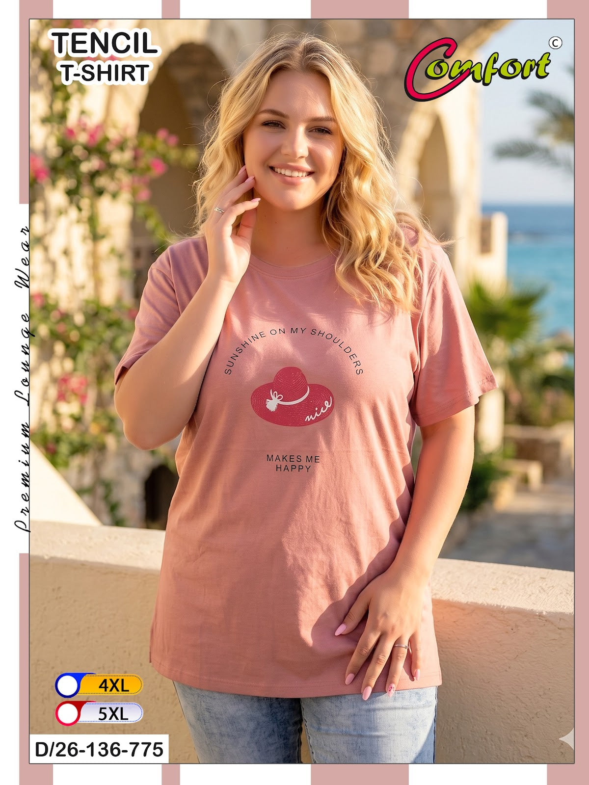 Design 26-136 Comfort Imported Women Tshirt Wholesale Price