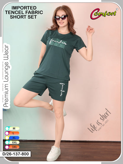Design 26-137 Comfort Imported Shorts Night Suits Manufacturer Ahmedabad