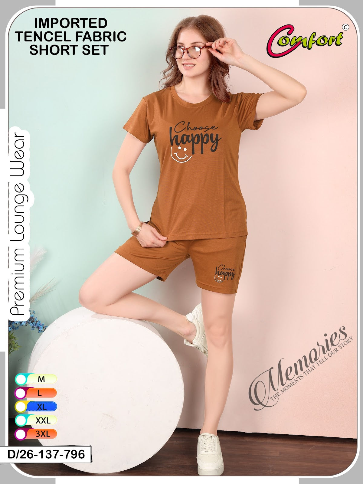 Design 26-137 Comfort Imported Shorts Night Suits Manufacturer Ahmedabad