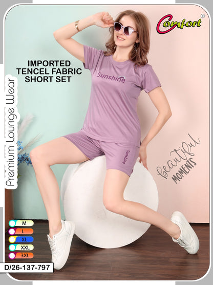 Design 26-137 Comfort Imported Shorts Night Suits Manufacturer Ahmedabad