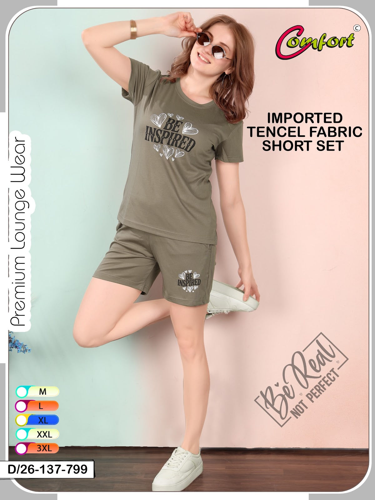 Design 26-137 Comfort Imported Shorts Night Suits Manufacturer Ahmedabad