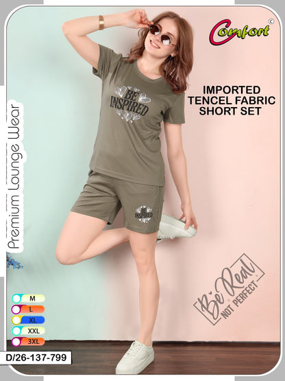 Design 26-137 Comfort Imported Shorts Night Suits Manufacturer Ahmedabad