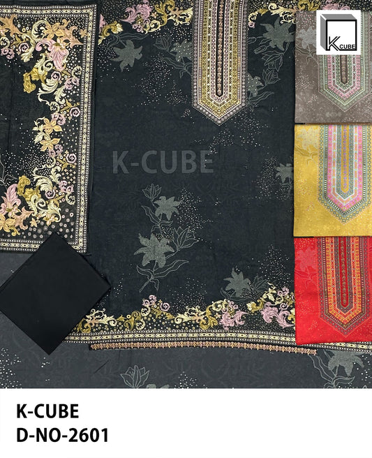 Design 2601 K Cube Cambric Cotton Salwar Suits Supplier