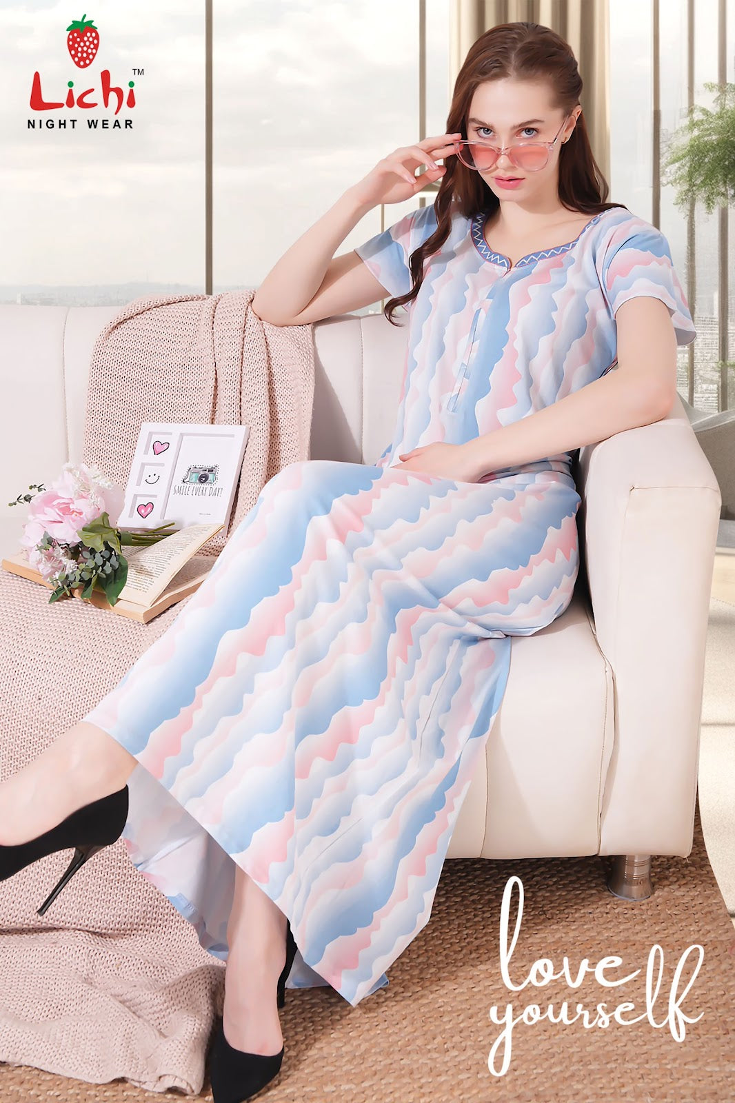 Design 260325 Lichi Hosiery Night Gowns Manufacturer Gujarat