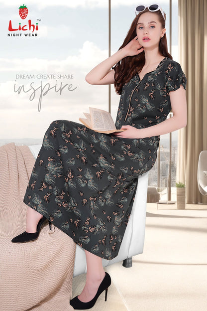 Design 260325 Lichi Hosiery Night Gowns Manufacturer Gujarat