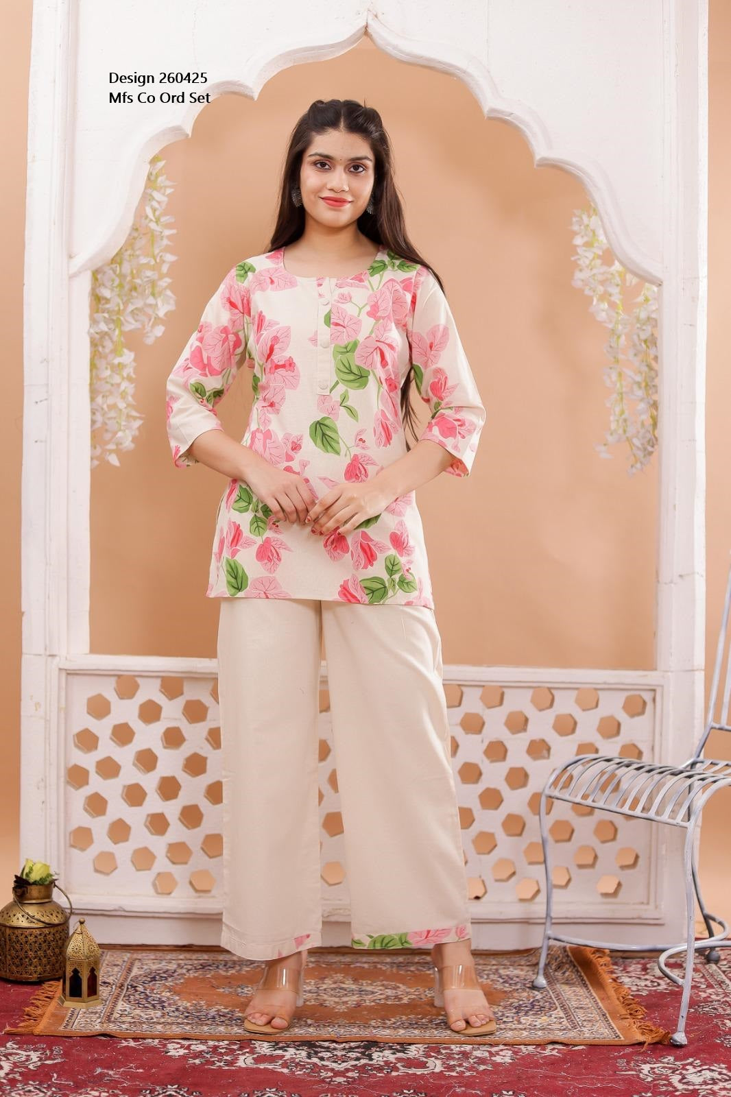 Design 260425 Mfs Cotton Co Ord Set Wholesale Price