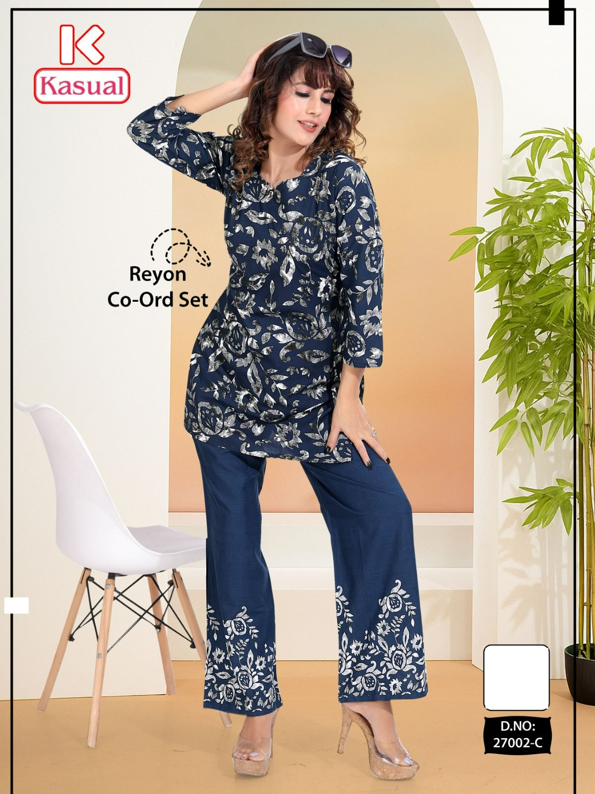 Design 27002 Kasual Reyon Co Ord Set Wholesaler