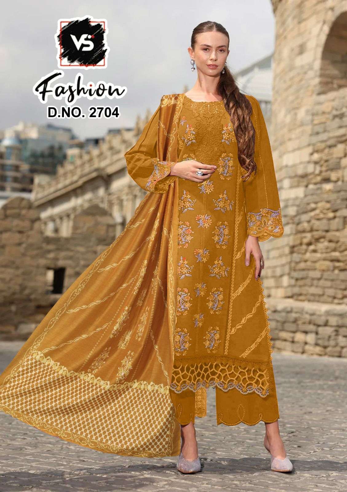 Design 2704 Vs Fashion Reyon Pakistani Readymade Suits Supplier Gujarat