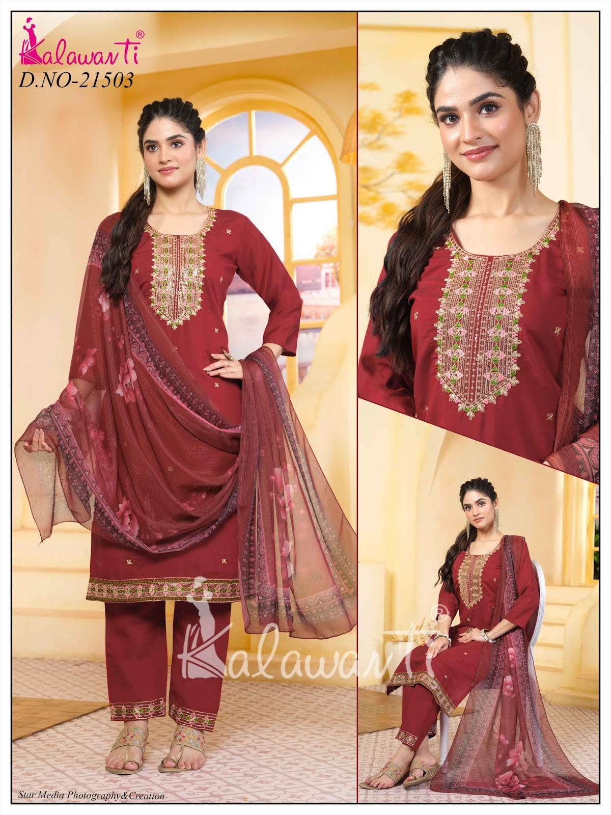 Design 270925 Kalawavti Roman Silk Readymade Pant Style Suits Wholesaler Ahmedabad