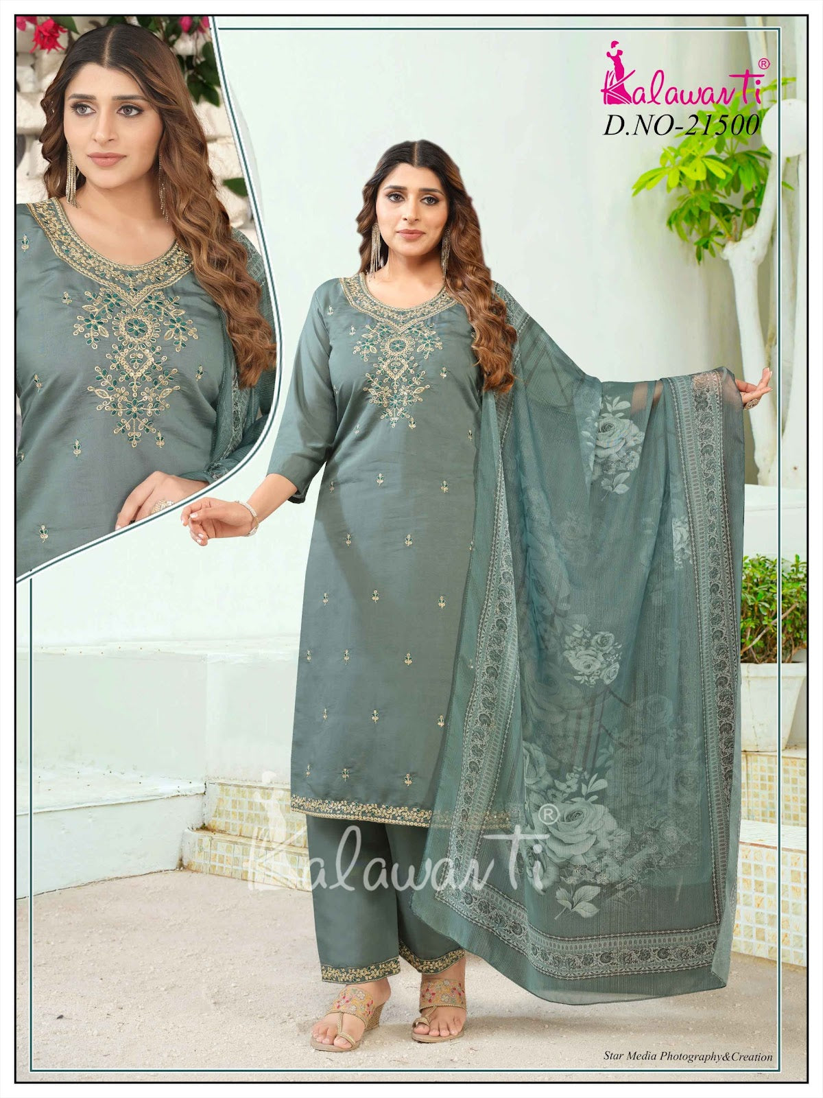 Design 270925 Kalawavti Roman Silk Readymade Pant Style Suits Wholesaler Ahmedabad