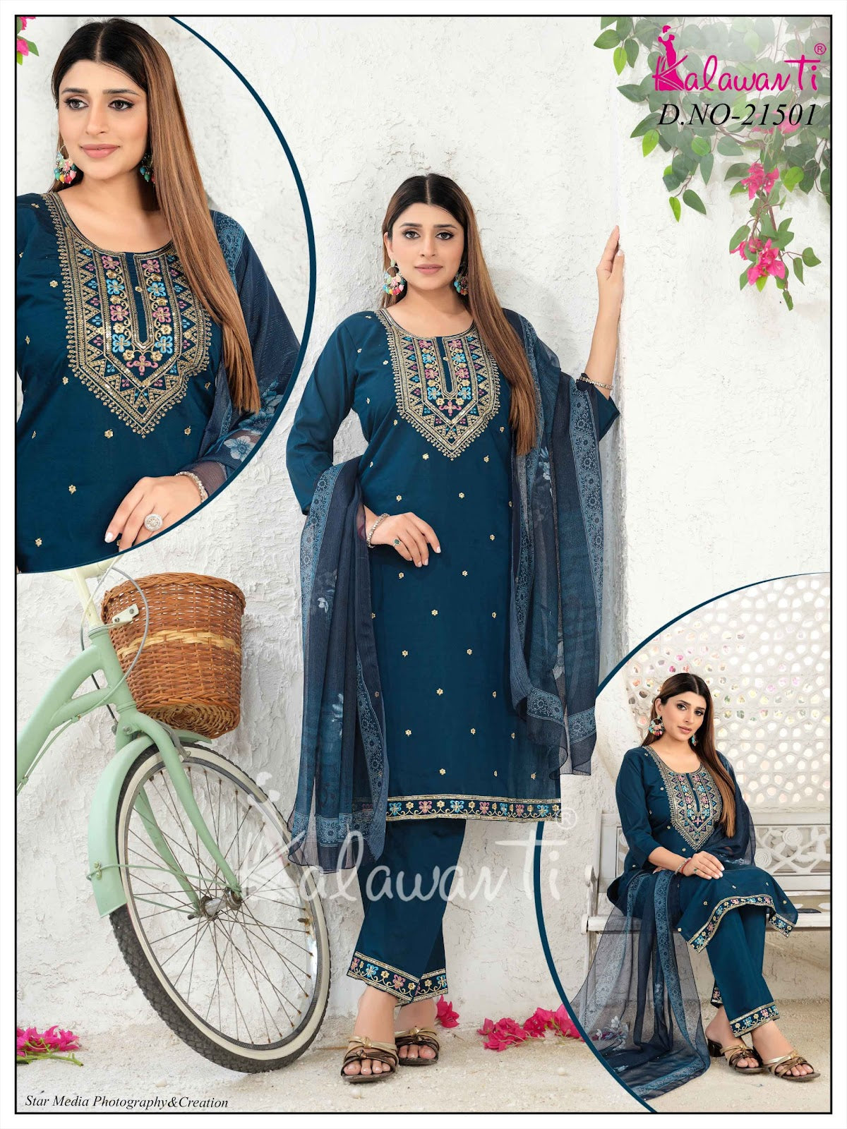 Design 270925 Kalawavti Roman Silk Readymade Pant Style Suits Wholesaler Ahmedabad