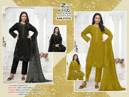 Design 272736 Al Zain Viscose Slub Pakistani Readymade Suits Supplier Ahmedabad