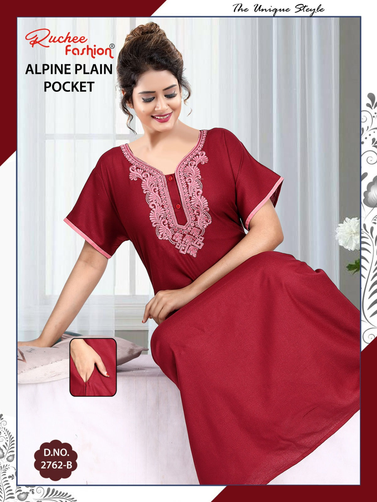 Design 2761-2762 Ruchee Fashion Alpine Night Gowns Manufacturer Ahmedabad