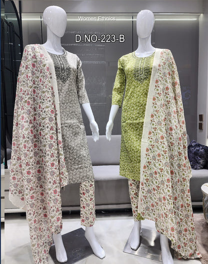 Design 280325 Women Ethnics Readymade Cotton Pant Suits Supplier Gujarat