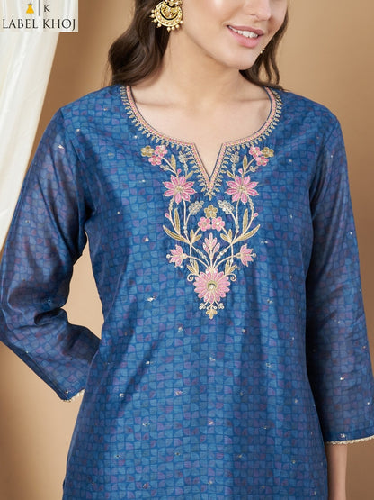 Design 281125 Label Khoj Silk Readymade Pant Style Suits Wholesaler India