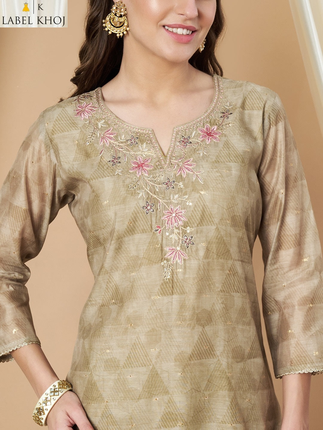 Design 281125 Label Khoj Silk Readymade Pant Style Suits Wholesaler India