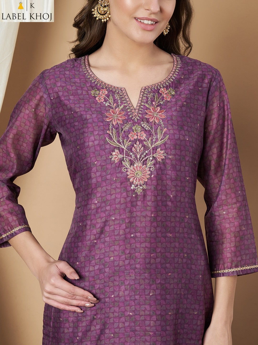 Design 281125 Label Khoj Silk Readymade Pant Style Suits Wholesaler India