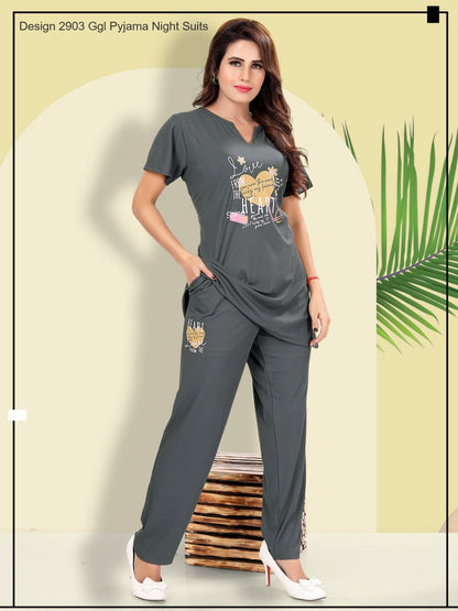 Design 2903 Ggl Imported Pyjama Night Suits Exporter Ahmedabad