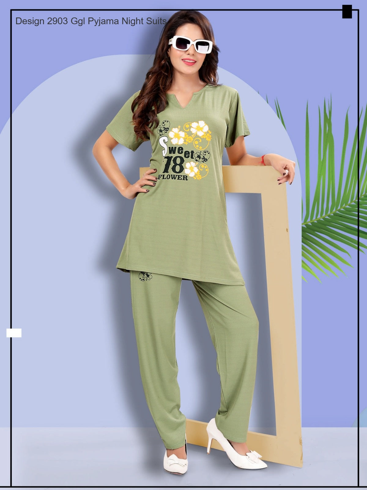 Design 2903 Ggl Imported Pyjama Night Suits Exporter Ahmedabad