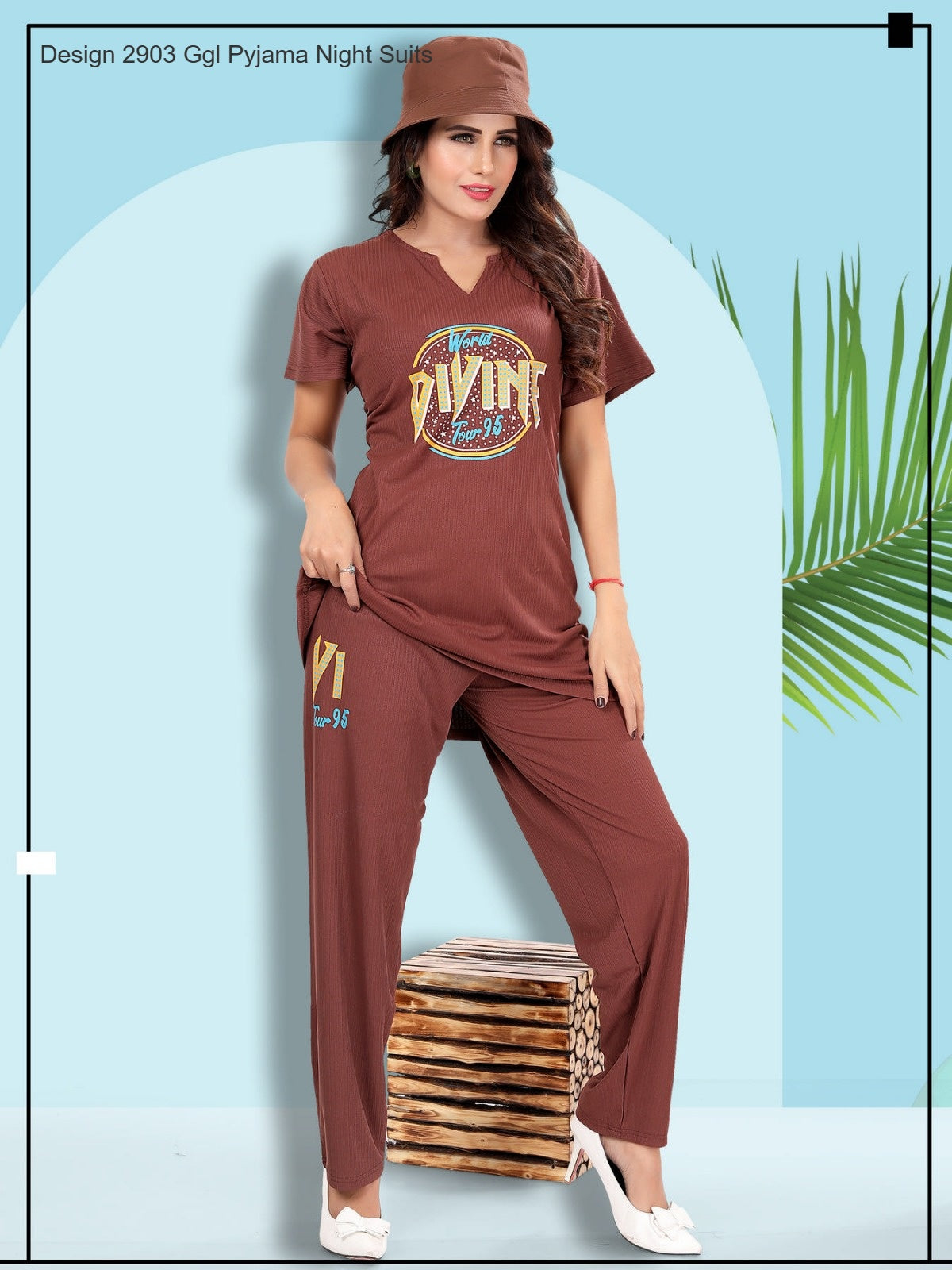 Design 2903 Ggl Imported Pyjama Night Suits Exporter Ahmedabad