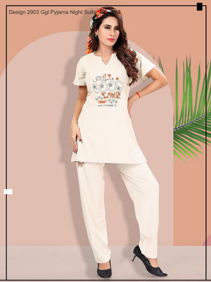 Design 2903 Ggl Imported Pyjama Night Suits Exporter Ahmedabad