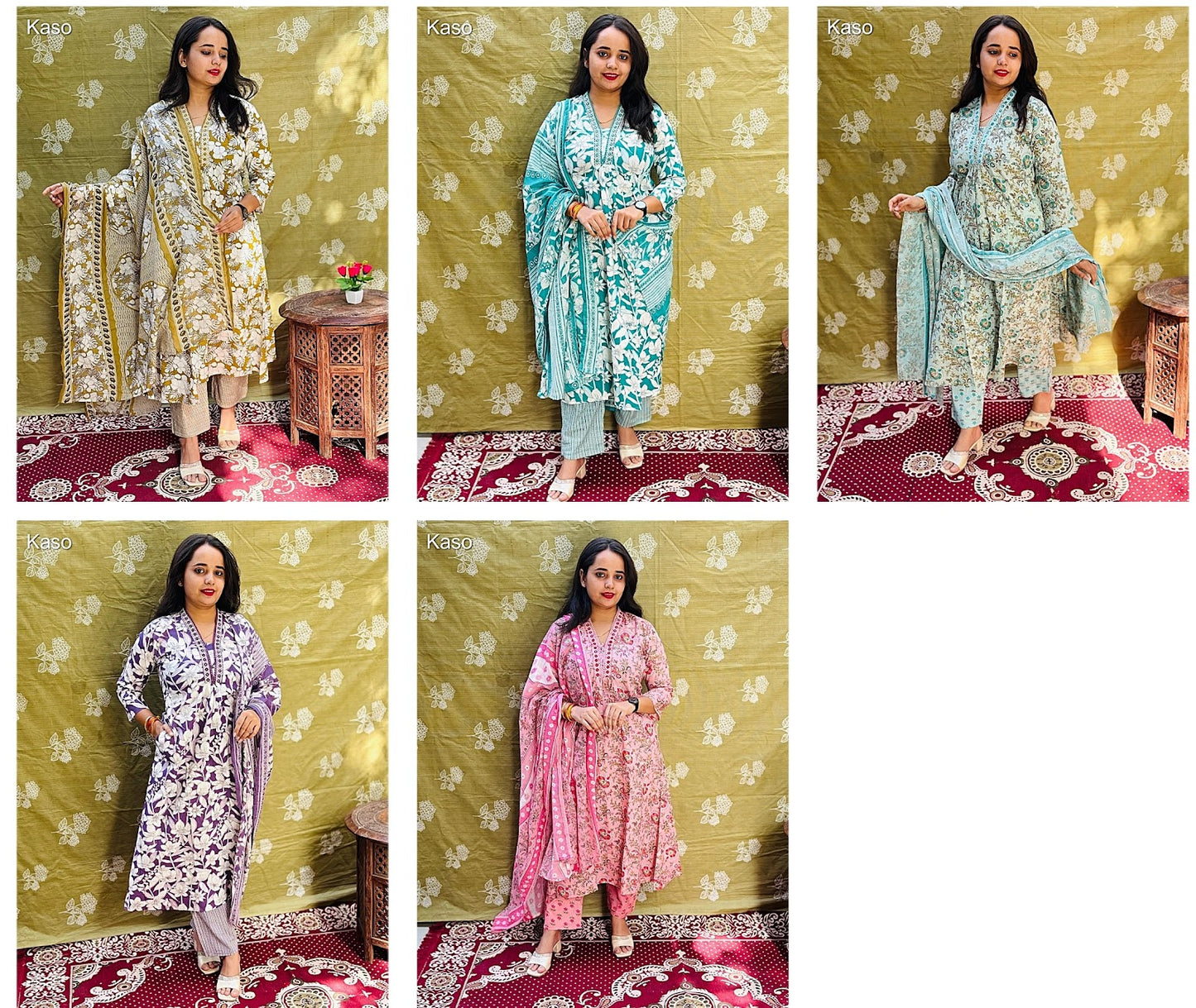 Design 290425 Kaso Cotton Cambric Readymade Pant Style Suits Exporter India